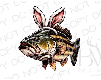 Baixo de Páscoa PNG | Download digital | Sublimação de Pesca de Páscoa | Sublimação de Pesca do Robalo de Páscoa | Sublimação de Páscoa | Pesca robalo png