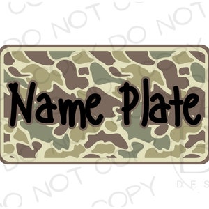 Camo Name Plate PNG | Digital Download | Camo Sublimation PNG | Hunting Sublimation PNG | Name Plate Sublimation png | Camo Patch png