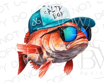 Red Drum Sublimation PNG | Digital Download | Fishing Sublimation PNG | Saltwater Fishing PNG | Saltwater Sublimation png | Redfish png