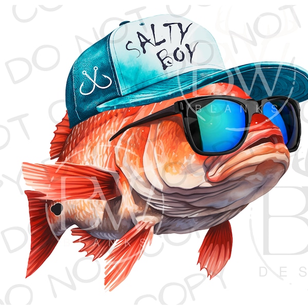 Red Drum Sublimation PNG | Digital Download | Fishing Sublimation PNG | Saltwater Fishing PNG | Saltwater Sublimation png | Redfish png