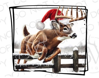 Christmas Deer PNG | Digital Download | Christmas Deer Hunting PNG | Deer Sublimation PNG | Christmas Sublimation | Deer Hunting png
