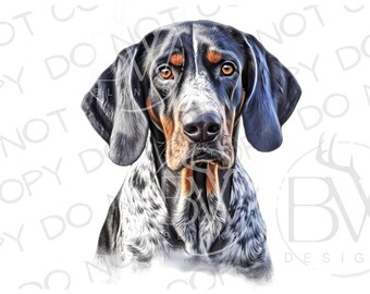 Bluetick Coonhound Sublimation PNG | Digital Download | Hunting Dog Sublimation PNG | Coonhound Sublimation PNG | Hunting Dog png | Bluetick