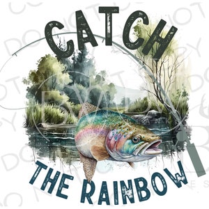 Rainbow Trout Sublimation PNG | Digital Download | Trout Fishing Sublimation PNG | Fishing Sublimation PNG | Rainbow Trout Fish png
