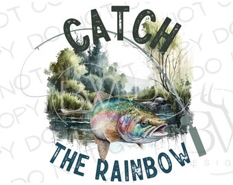 Rainbow Trout Sublimation PNG | Digital Download | Trout Fishing Sublimation PNG | Fishing Sublimation PNG | Rainbow Trout Fish png