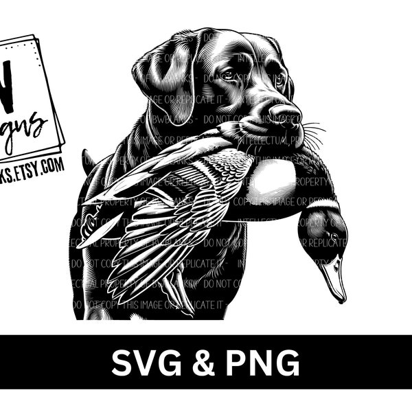 Labrador Hunting Dog SVG | Digital Download | Duck Hunting SVG | Hunting Dog Sublimation PNG | Duck Hunter png | Laser File