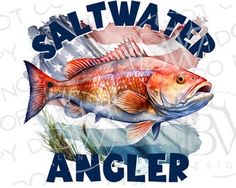 Redfish Sublimation PNG | Digital Download | Fishing Sublimation PNG | Saltwater Fishing PNG | Saltwater Sublimation png | Redfish png