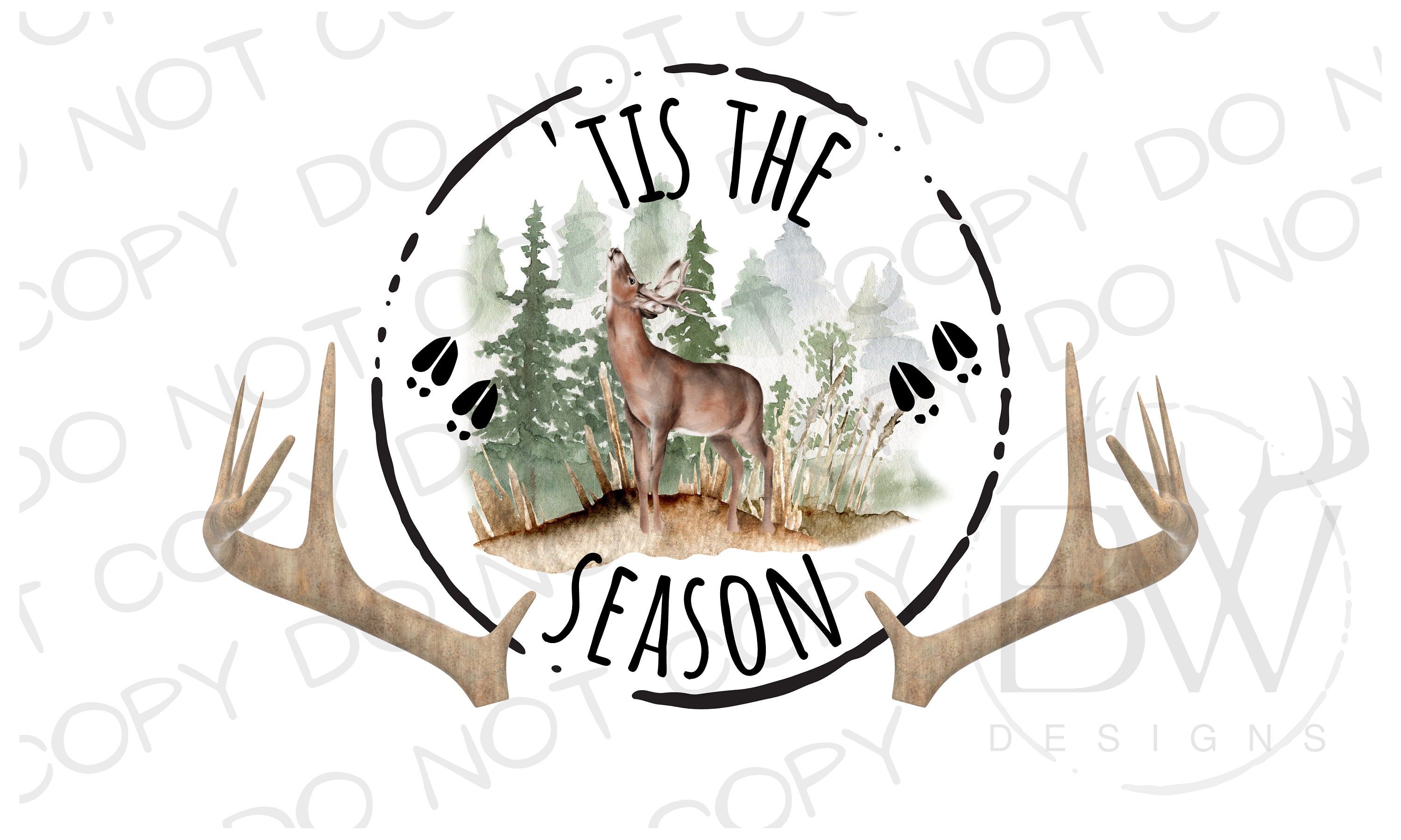Christmas Deer PNG Digital Download Christmas Deer Hunting - Etsy