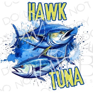 Hawk Tuna PNG | Digital Download | Yellowfin Tuna Sublimation PNG | Fishing Sublimation PNG | Saltwater Fishing Sublimation png