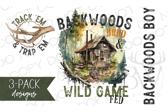 Hunting Cabin PNG | 3-Pack Designs | Deer Hunting Sublimation PNG | Deer Hunter Sublimation png | Turkey Hunting png | Wild Game png