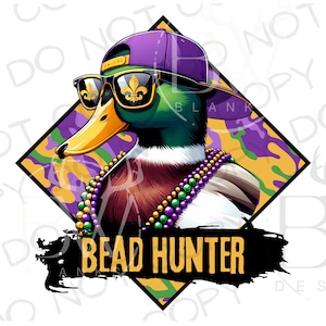 Perlenjäger PNG | Karneval Sublimation PNG | Ente Jagd Sublimation png | Mardi Gras Jagd Sublimation | Karneval Ente png