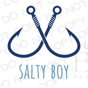 Salty Boy Fishing Logo PNG | Digital Download | Saltwater Fishing Sublimation PNG | Fishing Sublimation PNG | Salty Boy Sublimation png