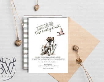 Duck Hunting Birthday Invitation | Printable Mallard Duck Invitation | Hunting Birthday Invitation | Duck Hunting Birthday Printable
