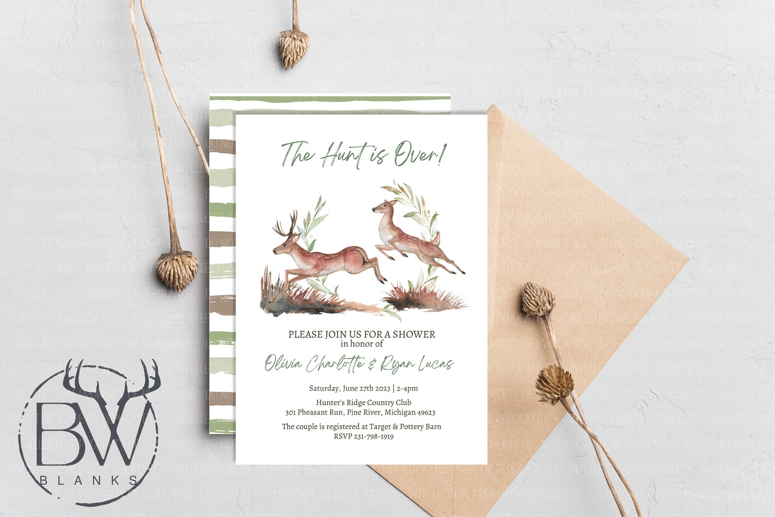 Deer Hunting Bridal Shower Invitation Printable Mallard Duck Invitation