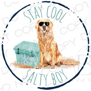 Stay Cool Salty Boy PNG | Digital Download | Fishing Sublimation PNG | Cooler Sublimation PNG | Beach Sublimation png | Summer Sumblimation