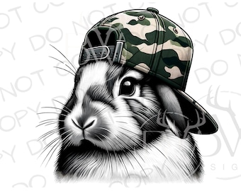 Camo Easter Bunny PNG | Digital Download | Easter Bunny Sublimation PNG | Easter Sublimation PNG | Rabbit Hunter Sublimation | Rabbit png