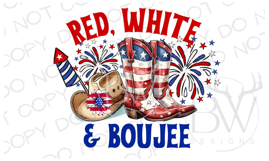 Red, White & Boujee PNG Digital Download Cowgirl Sublimation PNG Farm ...