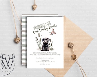 Duck Hunting Birthday Invitation | Printable Mallard Duck Invitation | Hunting Birthday Invitation | Duck Hunting Birthday Printable