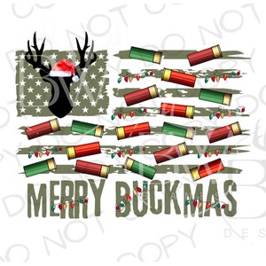 Christmas Deer Hunting Flag PNG | Digital Download | Christmas Deer Hunting PNG | Whitetail Deer Sublimation PNG | Christmas Sublimation