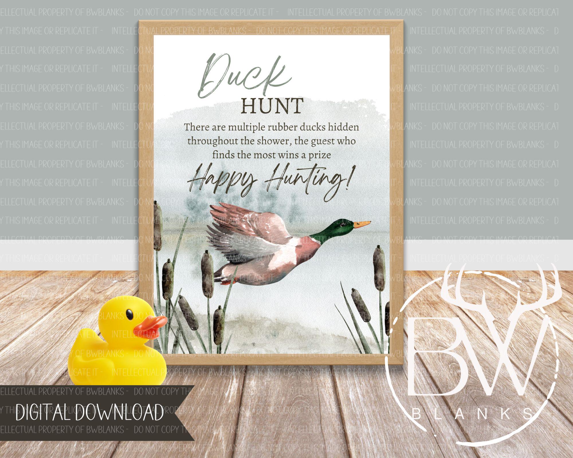 Duck Hunting Duck Hunt Game | Duck Hunting Baby Shower| Duck Hunt Game Sign | Find the Duck Shower Game | Hunting Baby Game