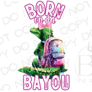 Alligator Back to School PNG | Digital Download | School Sublimation PNG | Alligator PNG | Gator Sublimation | Bayou png | Bayou Sublimation