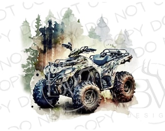 Camo Four Wheeler PNG / Sublimación de cuatro ruedas png / Sublimación ATV png / Sublimación offroad png / 4 ruedas png / ATV png