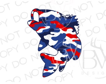 American Camo Bass PNG / Download digitale / Bass Fishing Sublimation PNG / 4 luglio Bass Fishing Sublimation png / 4 luglio png