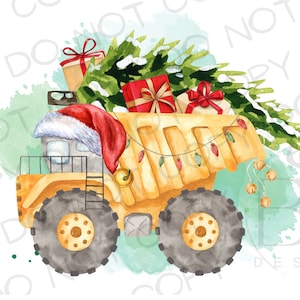Christmas Dump Truck PNG | Christmas Construction Sublimation PNG | Construction Sublimation png | Construction Truck Sublimation PNG