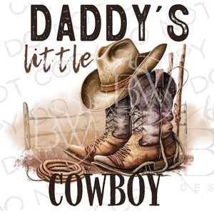 El pequeño vaquero de papá PNG / Descarga digital / Sublimación de vaquero PNG / Sublimación de granja png / Sublimación de ranchero png / Sublimación occidental