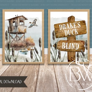 Personalized Duck Hunting Nursery Print | Mallard Duck Art Print | Duck Hunting Nursery Decor | Printable Wall Art | Digital Download