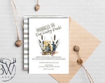Duck Hunting Birthday Invitation | Printable Mallard Duck Invitation | Hunting Birthday Invitation | Duck Hunting Birthday Printable