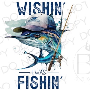 Blue Marlin Sublimation PNG | Digital Download | Fishing Sublimation PNG | Saltwater Fishing PNG | Saltwater Sublimation png | Marlin png