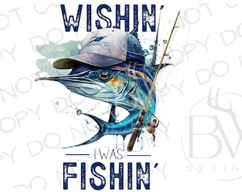 Blue Marlin Sublimation PNG | Digital Download | Fishing Sublimation PNG | Saltwater Fishing PNG | Saltwater Sublimation png | Marlin png