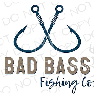 Fishing Hooks Logo PNG | Digital Download | Large Mouth Bass Sublimation PNG | Fish Hook Sublimation | Fish hook PNG