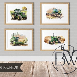 Tractor Nursery Wall Art | Tractor Nursery Print | Tractor Nursery Decor | Tractor Wall Art | Digital Download | Farm Nursery Wall Art