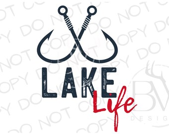 Lake Life PNG | Digital Download | Large Mouth Bass Sublimation PNG | Fishing Sublimation PNG | Bass Fishing png | Fishing Reel png