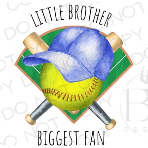 Irmãozinho Maior Fã PNG | Download Digital | Sublimação de softball PNG | Sublimação Esportiva | Irmãozinho png | Softbol png