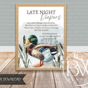 Late Night Diaper Baby Shower Game | Duck Hunting Baby Shower| Diaper Baby Shower Game | Baby Shower Game | Hunting Baby Game