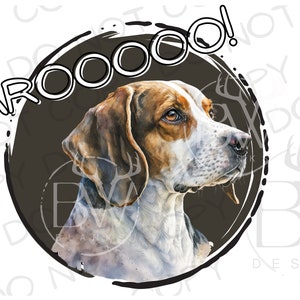AROOOOO Beagle Hunting Dog PNG | Digital Download | Hunting Dog Sublimation PNG | Beagle Sublimation png | Rabbit Hunting Sublimation png