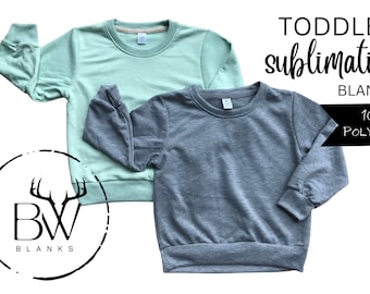100% Polyester TODDLER Sublimation SWEATSHIRT | Kids Colored Sublimation Shirt | Kids Blank Sublimation Shirts | Kids Sublimation Blanks