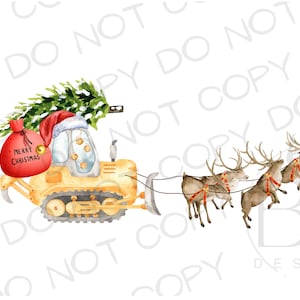 Construction Sleigh PNG | Christmas Construction Sublimation PNG | Construction Sublimation png | Construction Truck Sublimation PNG