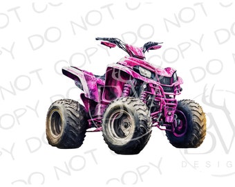 Pink Camo Four Wheeler PNG / Sublimación de cuatro ruedas png / Sublimación ATV png / Sublimación offroad png / 4 ruedas png / ATV png
