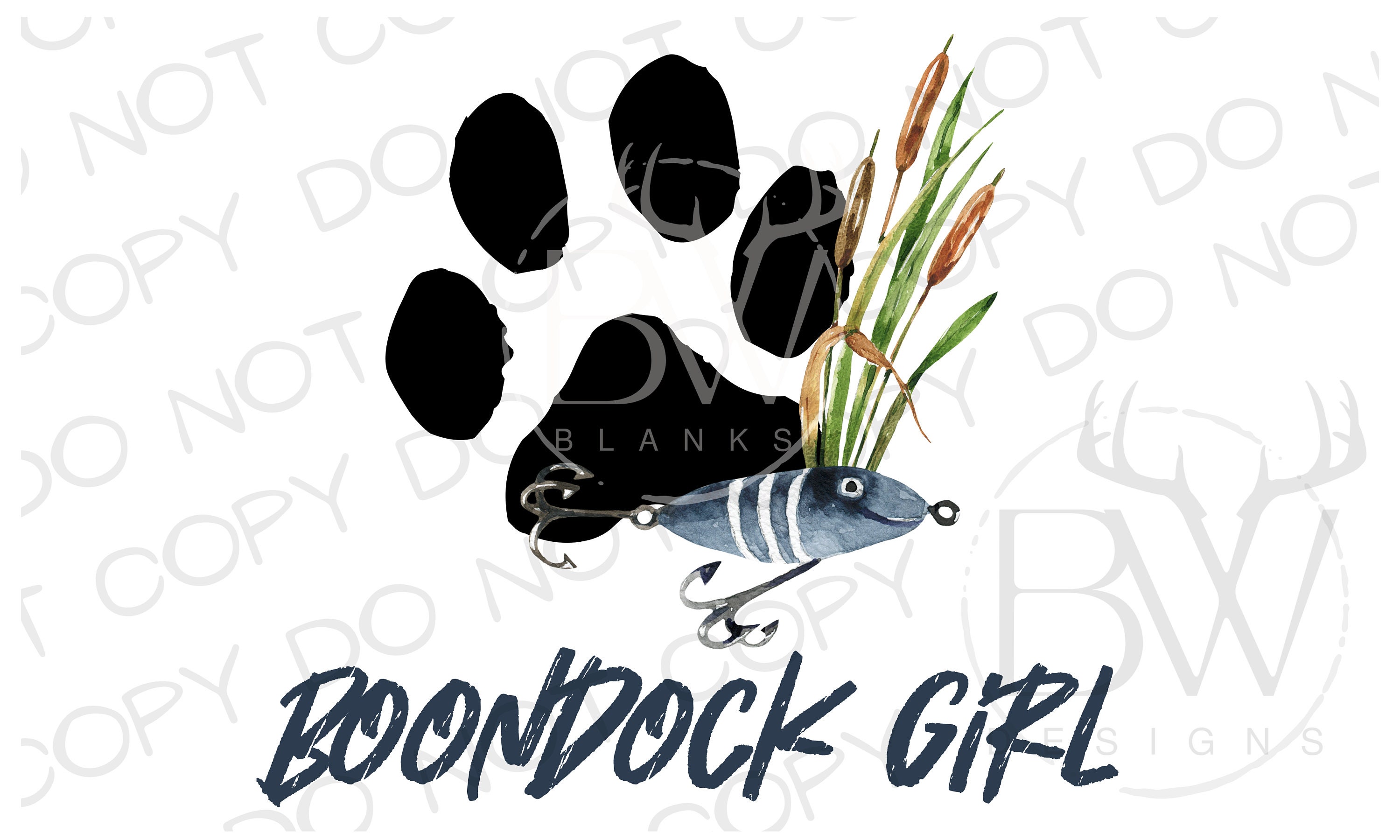 Boondock Girl PNG Fishing Sublimation PNG Digital Download