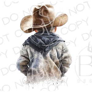 Aquarell Cowboy Sublimation PNG | Kleiner Cowboy PNG | Digitaler Download | Cowboy Sublimation PNG | Daddy Sublimation png | Junge Cowboy png
