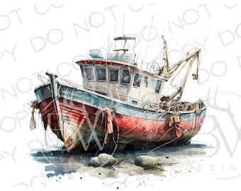 Deep Sea Fishing Boat Sublimation PNG | Digital Download | Fishing Boat Sublimation PNG | Saltwater Fishing PNG | Fishing Boat png
