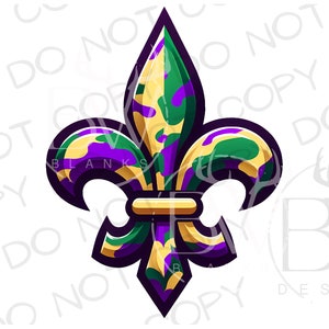 Fleur de lys camouflage Mardi gras PNG | Sublimation de mardi gras PNG | Mardi gras PNG | Fleur de lys png