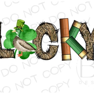 SORTE Caça ao Pato PNG | Caça Sublimação do Dia de São Patrício PNG | Sublimação de caça ao pato png | Dia de São Patrício png