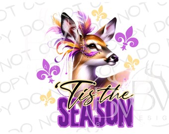 Mardi Gras Deer PNG | Mardi Gras Sublimation PNG | Deer Hunting Sublimation png | Mardi Gras Hunting Sublimation | Mardi Gras Deer png