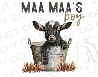 Mama's Boy Sublimation PNG | Digital Download | Farm Sublimation | Goat Sublimation PNG | Rancer Sublimation PNG | Goat png