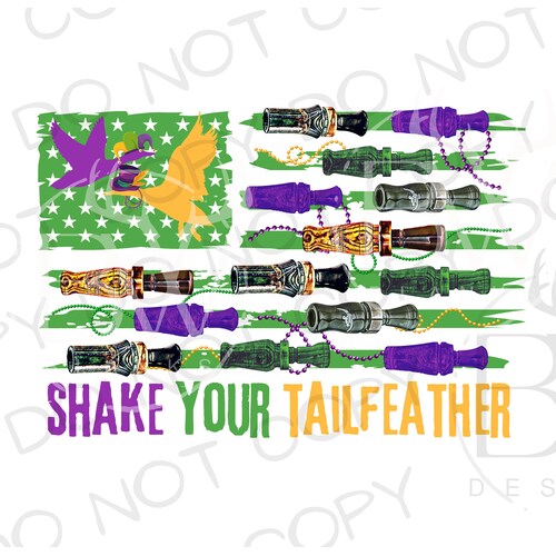 Potrząśnij swoim ogonem PNG | Mardi Gras Sublimacja PNG | Polowanie na kaczki Sublimacja png | Polowanie na Mardi Gras Sublimacja | Kaczka Mardi Gras