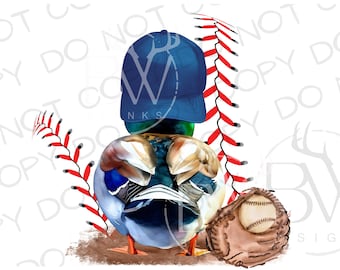 Baseball Duck PNG | Digital Download | Baseball Sublimation PNG | Duck Hunting Sublimation png | Sports Sublimation PNG | Mallard Duck png